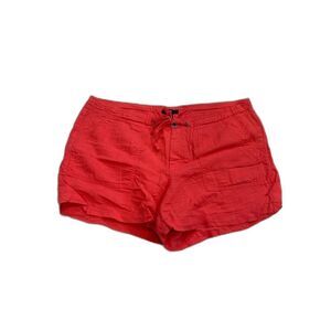 Gap Factory Coral Pink Linen Blend Shorts Size 12
